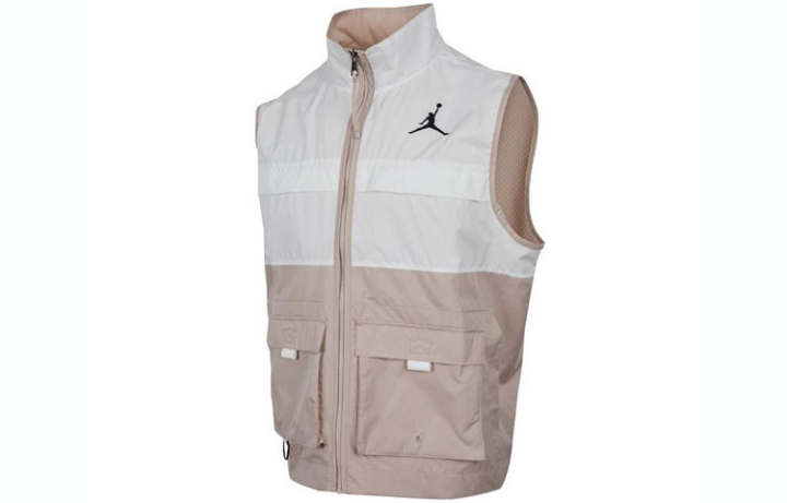 Jordan Jordan VEST Vests Men's Sail White Stand Collar Moderate Workwear
