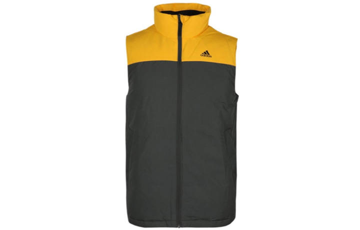 Adidas Adidas Down Vests Men's Deep Earthy Brown Stand Collar Moderate Other
