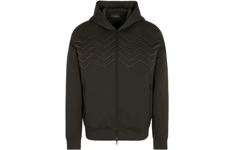 EMPORIO ARMANI Jackets Men's Army Green Hooded Moderate Other