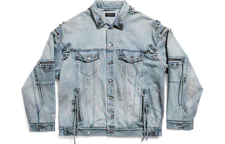Balenciaga Denim Jacket Unisex Blue
