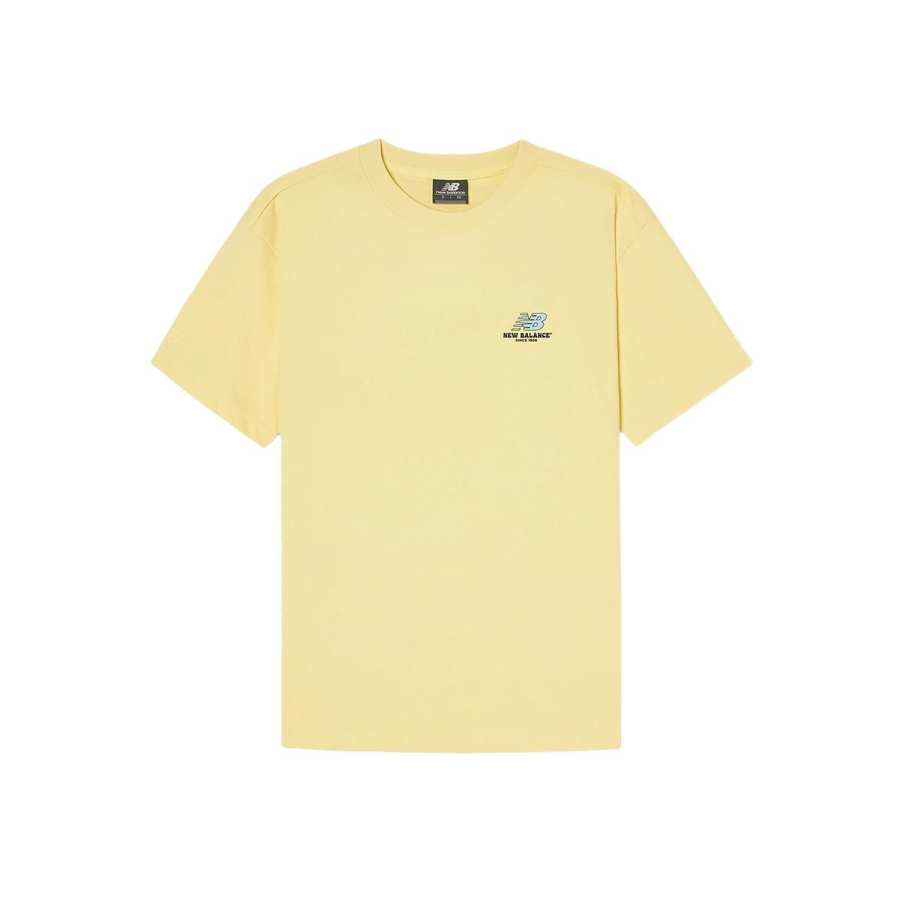New Balance New Balance UNI NB BOYSEMI Over FIT T Shirt Unisex 30 Yellow
