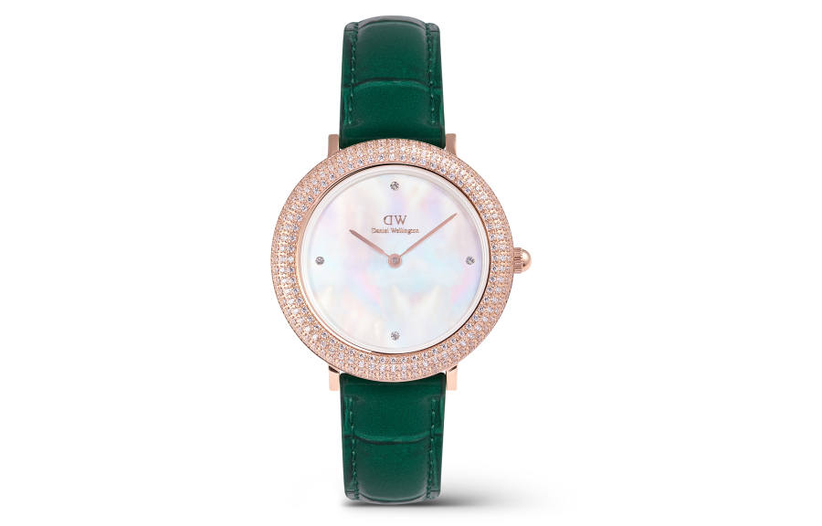 DW/DanielWellington Daniel Wellington Radiant Collection Wrist Watches Quartz Movement Leather Strap 32mm Mother of Pearl Color Watch Dial