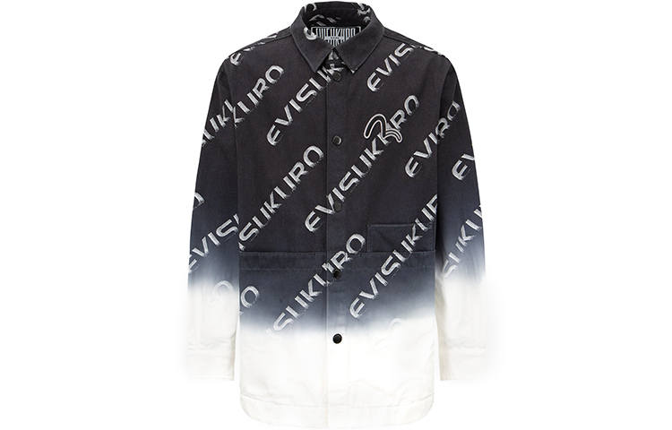 EVISU EVISU SS22 Loose Fit Denim Jacket Men's Black