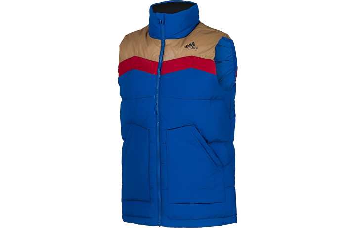 Adidas Adidas Down Vests Unisex Blue Stand Collar Moderate Other