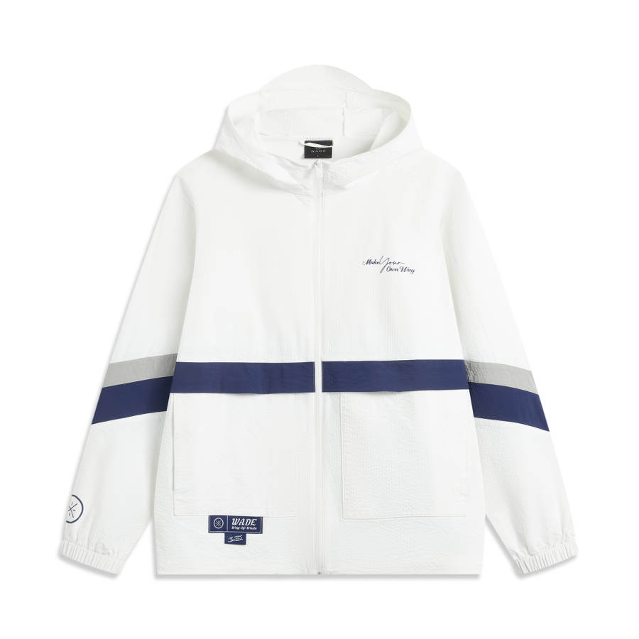 Li-Ning Li Ning Jackets & Coats Men's Standard White/Dark Navy Blue/Geologic Gray