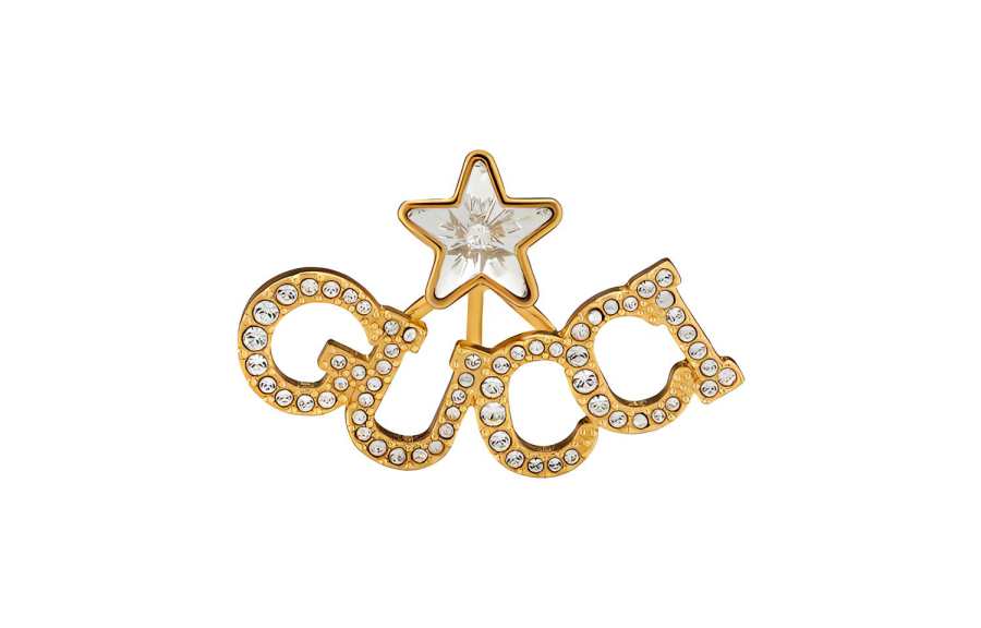 GUCCI GUCCI Crystal-embellished Logo Earring