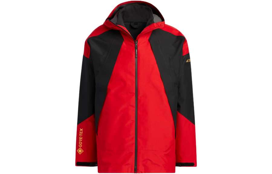 Adidas Adidas Outdoor Hiking Waterproof, Windproof, Breathable, And Abrasion Resistant Windbreaker Jacket Unisex Red