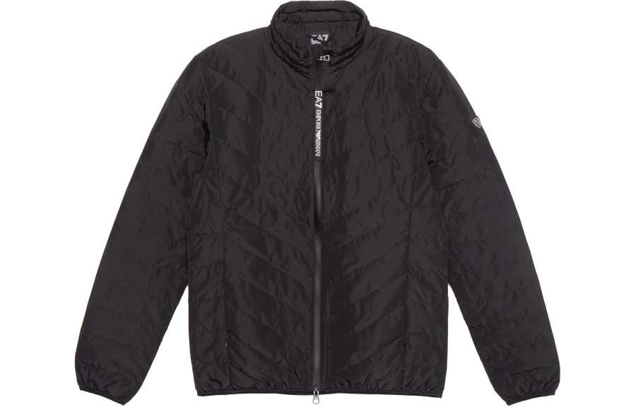 Emporio Armani logo-patch quilted jacket