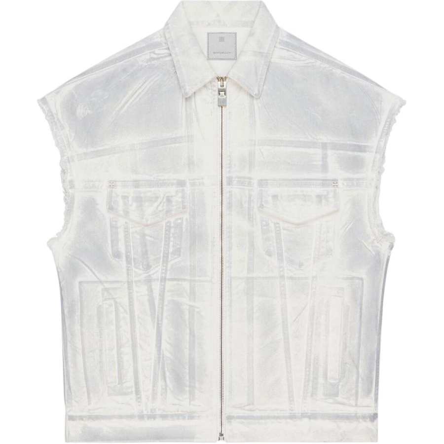 Givenchy Givenchy 4G graffiti-print denim vest