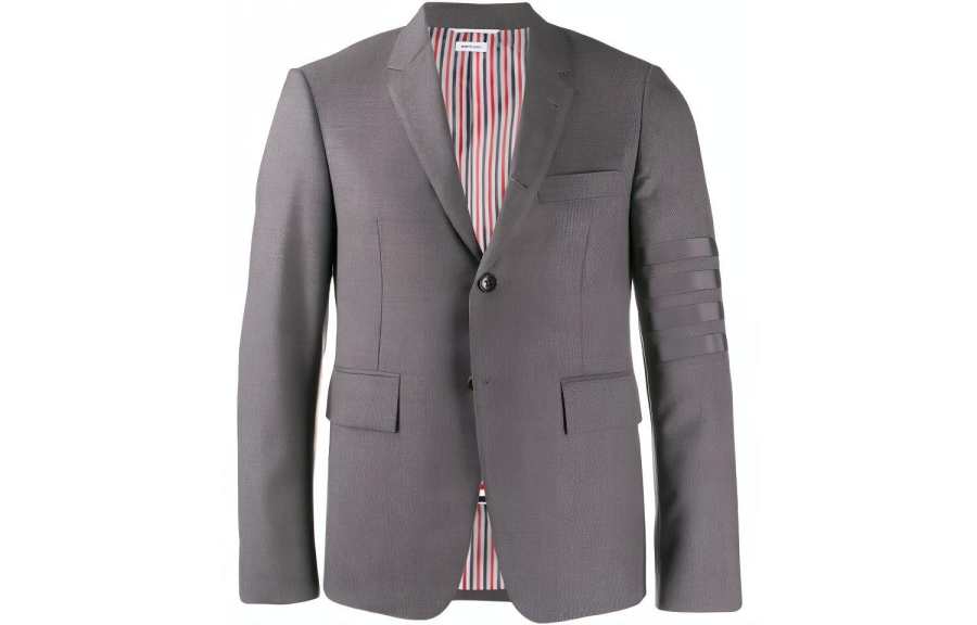 THOM BROWNE Business Suits Men's Medium Gray Suit Collar Moderate Business Suit