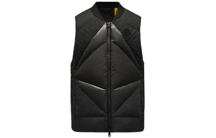 Moncler Moncler Down Vests Men's Black Baseball Collar Moderate