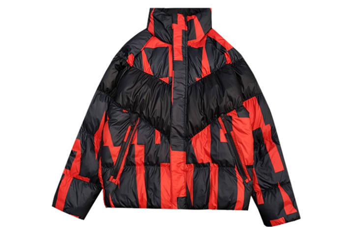 Nike Nike Down Jackets Men's Black Red Multicolor Stand Collar Moderate Other
