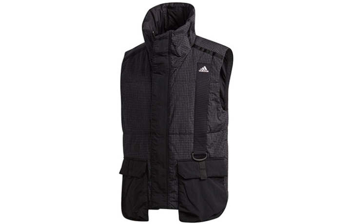 Adidas Adidas Vests Men's Black Hooded Non Detachable Moderate Other