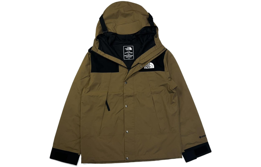 THE NORTH FACE Windbreaker Jackets Unisex Khaki Hooded Moderate