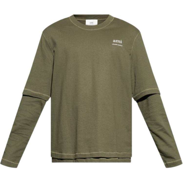 AMIPARIS Ami Paris Logo Printed Crewneck T Shirt