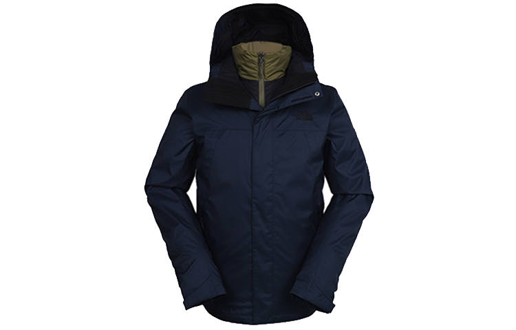 THE NORTH FACE Windbreaker Jackets Men's Dark Blue Hooded Moderate