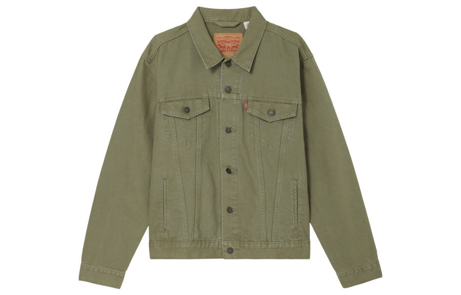 Levis Levis Denim Jackets Men's Olive Green Lapel Moderate Other