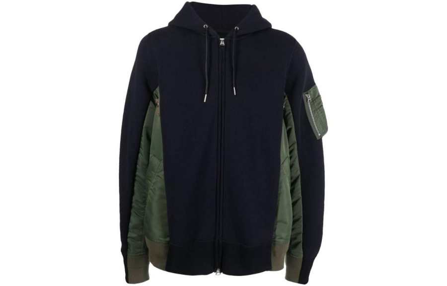 Sacai Bomber Jacket Hybrid Panelled Hoodie