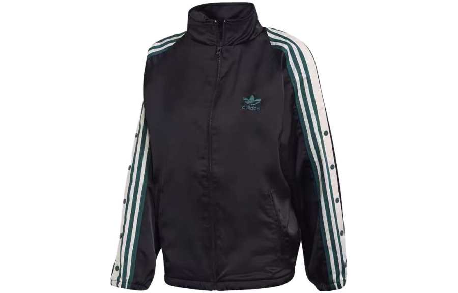 Adidas Originals Track Top Satin Jackets Unisex Black Turtleneck Moderate Other