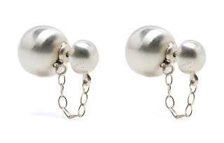 JIL SANDER Stud Earrings Women's Silver