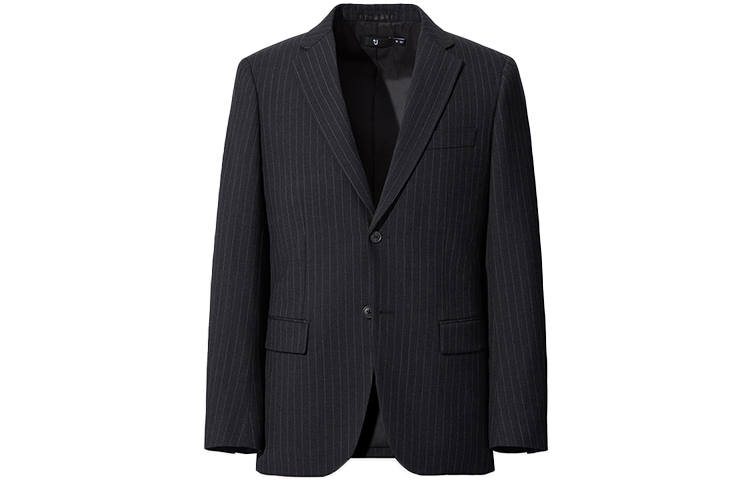 UNIQLO Business Suits Men's Dark Gray Suit Collar Moderate