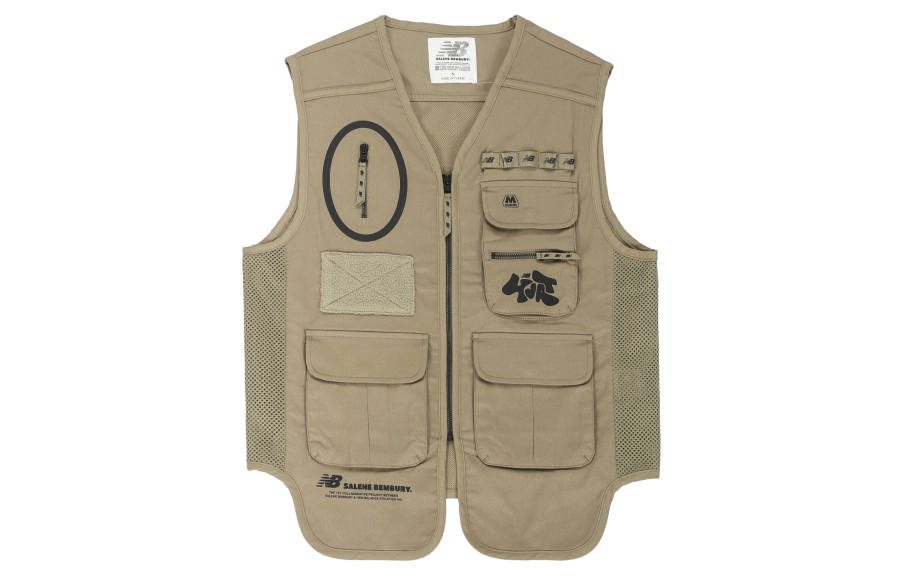 New Balance New Balance Salehe Bembury Vests Unisex Khaki V Neck Moderate Fishing