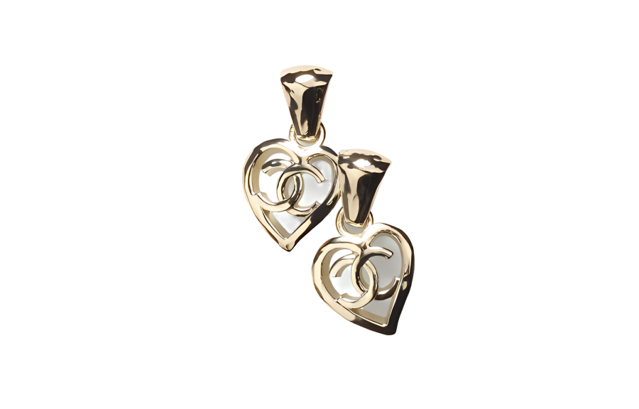 CHANEL Metal Earrings Women's Gold