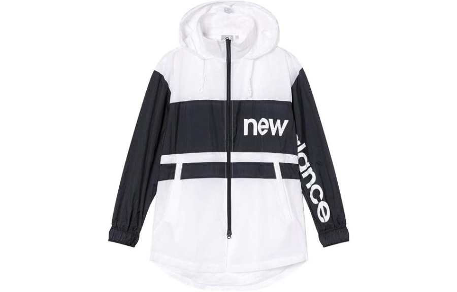 New Balance New Balance Windproof Breathable Abrasion Resistant Windbreaker Jacket Unisex Black White