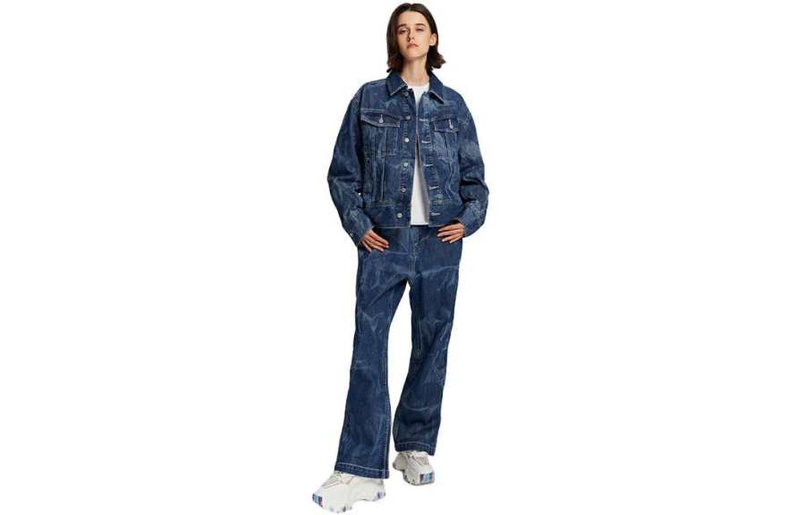 Lee Lee Denim Jacket Unisex Medium Blue