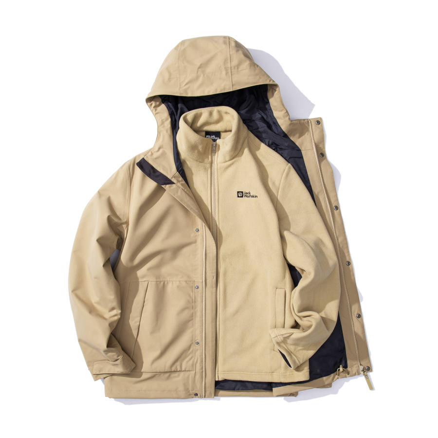Jack Wolfskin Outdoor Hiking Waterproof, Windproof, Abrasion Resistant, Thermal, Water Repellent Windbreaker Jacket
