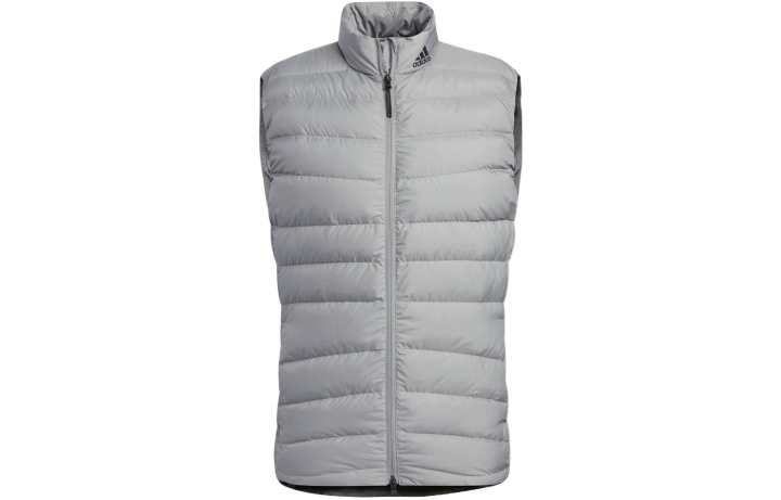 Adidas Adidas Vests Men's Gray Stand Collar Moderate Straight Fit
