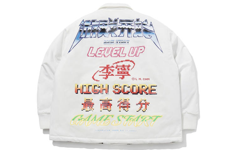 Li-Ning Li Ning Puffer Jackets Men's White Lapel Moderate Other