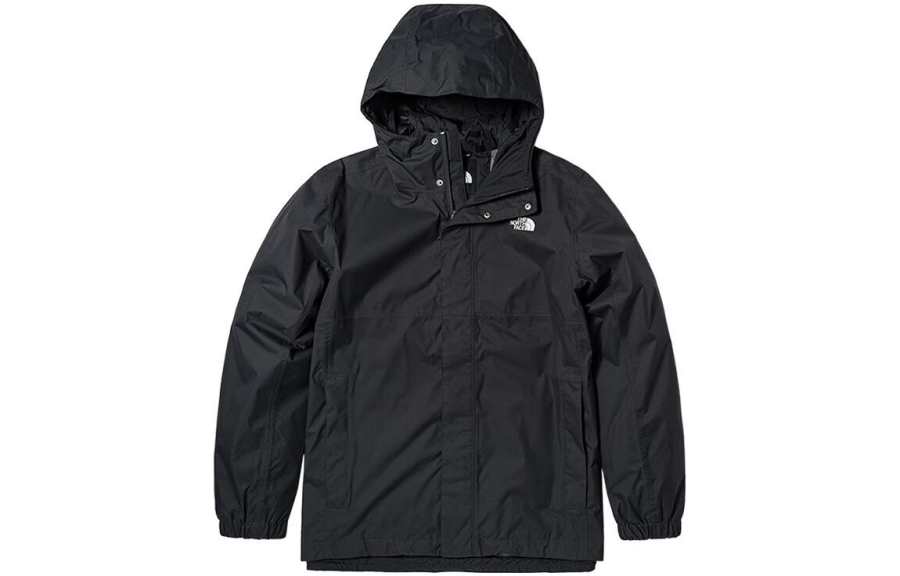 THE NORTH FACE Waterproof, Windproof, And Breathable Windbreaker Jacket Men's Dark Gray