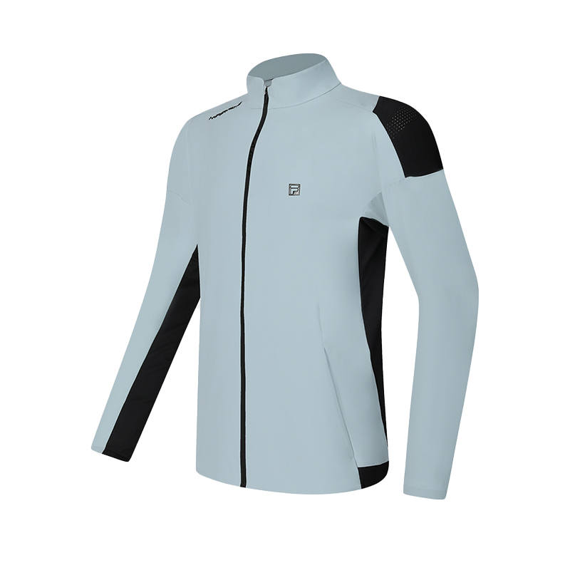 FILA Jackets Men's Cardamom Green Stand Collar Moderate Workwear