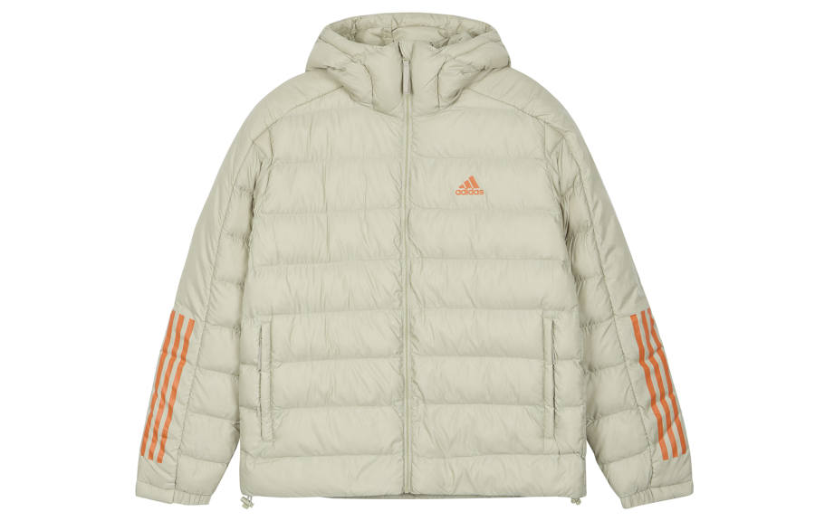 Adidas Adidas Puffer Jackets Men's Khaki Hooded Moderate Other