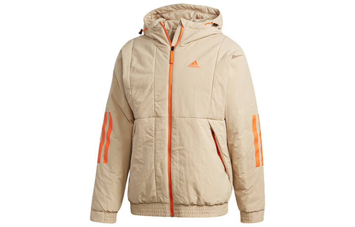 Adidas Adidas Puffer Jackets Men's Grassland Brown Hooded Moderate Other