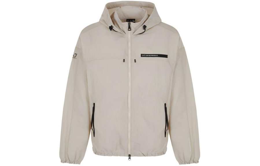EMPORIO ARMANI EA7 SS24 Jackets & Coats Unisex Beige Gray