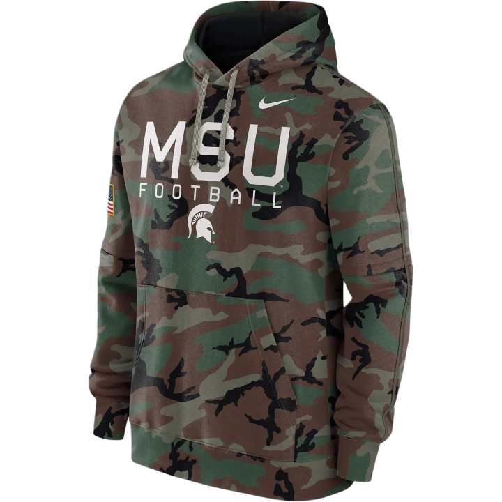 Nike Nike Michigan State Spartans Military Appreciation Club Men’s Nike College Pullover Hoodie
