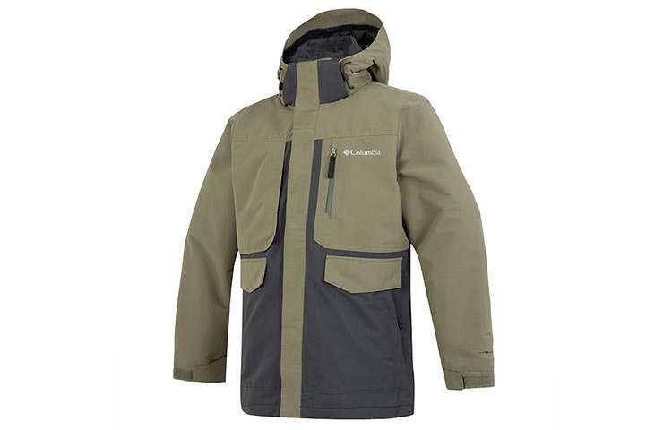 Columbia Omni Heat Waterproof, Windproof, And Rainproof Windbreaker Jacket Men's Army Green