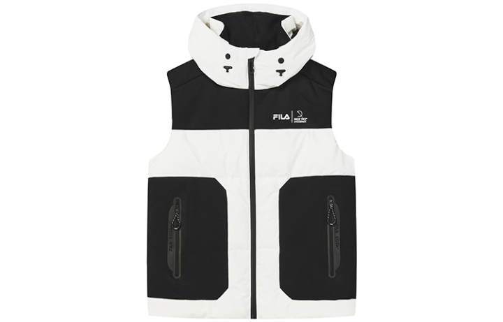 FILA FILA Down Vests Men's Standard White Hooded Non Detachable Moderate Other