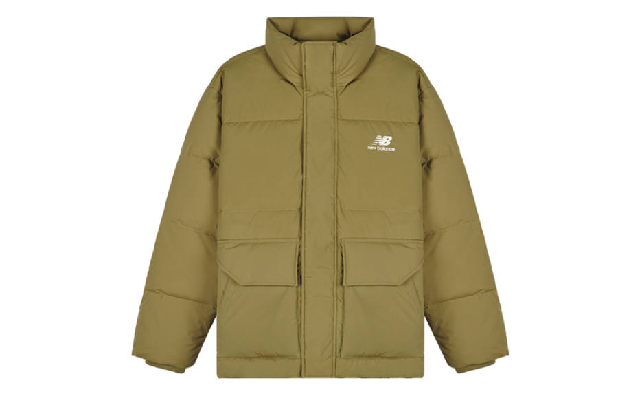 New Balance New Balance Down Jackets Men's Army Green Stand Collar Moderate Other