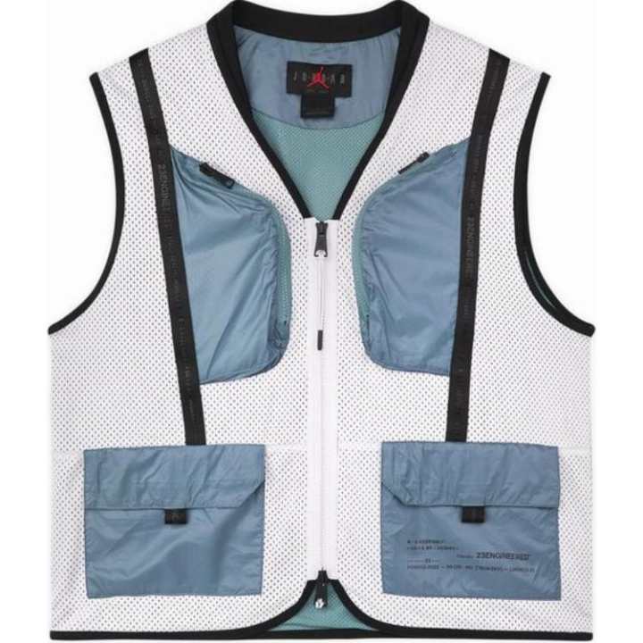 Jordan Jordan Vests Men's Gray White Collarless Moderate Other