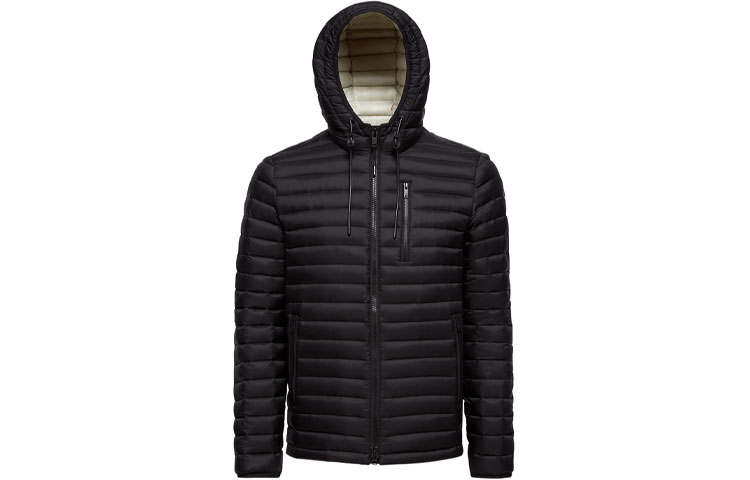 Moose Knuckles Moose Knuckles SS21 Solid Color Hooded Down Jacket Men's Black