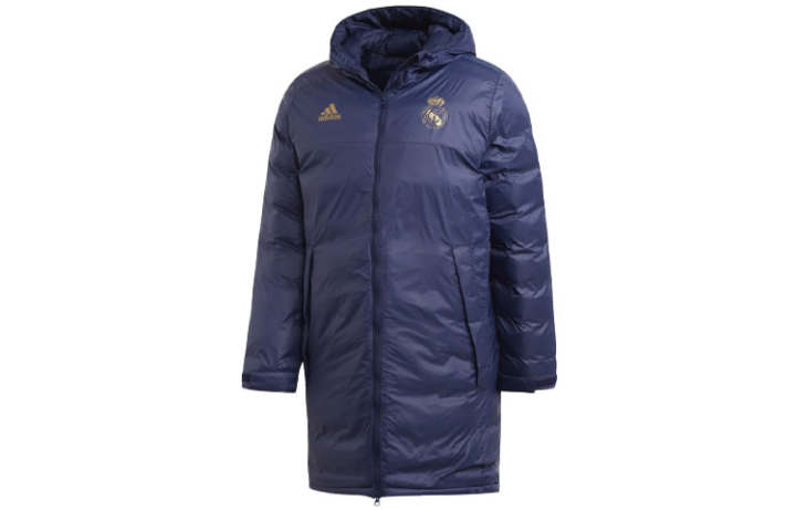 Adidas Adidas Puffer Jackets Men's Blue Hooded Thickened Other