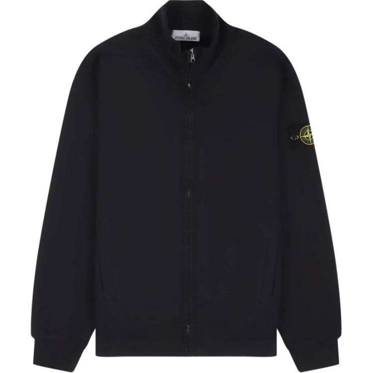 STONE ISLAND Logo Patch Zip-Up Sweatshirt