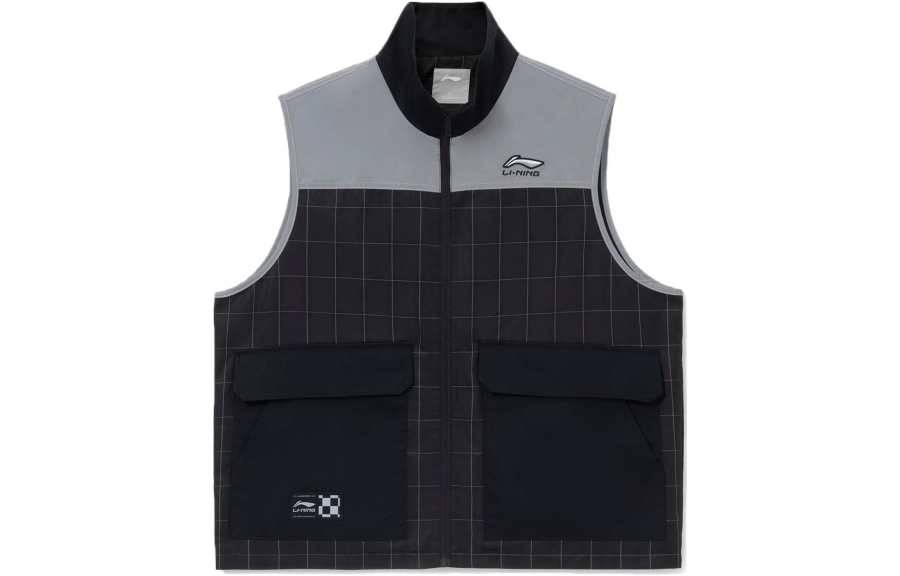 Li-Ning Li Ning Sports Life Collection Vests Men's Black Stand Collar Moderate Urban Techwear