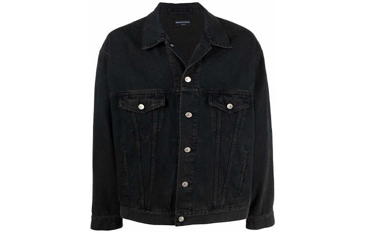 Balenciaga Denim Jacket Unisex Black