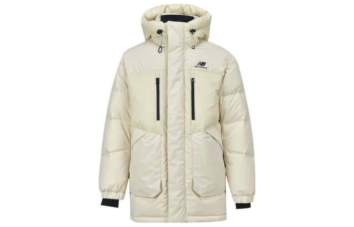 New Balance New Balance Down Jackets Men's Ecru Stand Collar Thickened Other