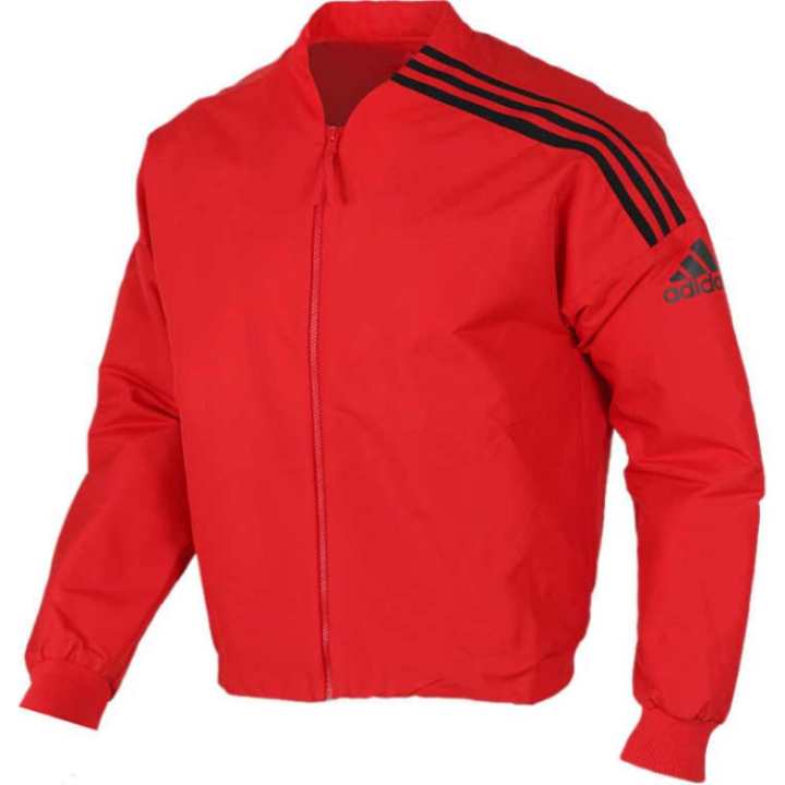 Adidas Adidas Puffer Jackets Men's Red Stand Collar Moderate