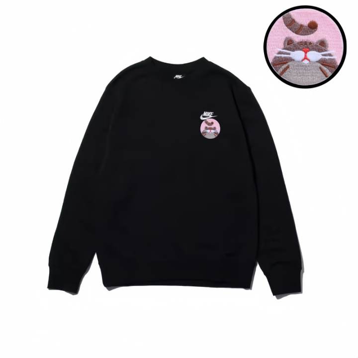 Nike Nike Sweatshirts Unisex Black Crew Neck Moderate Regular